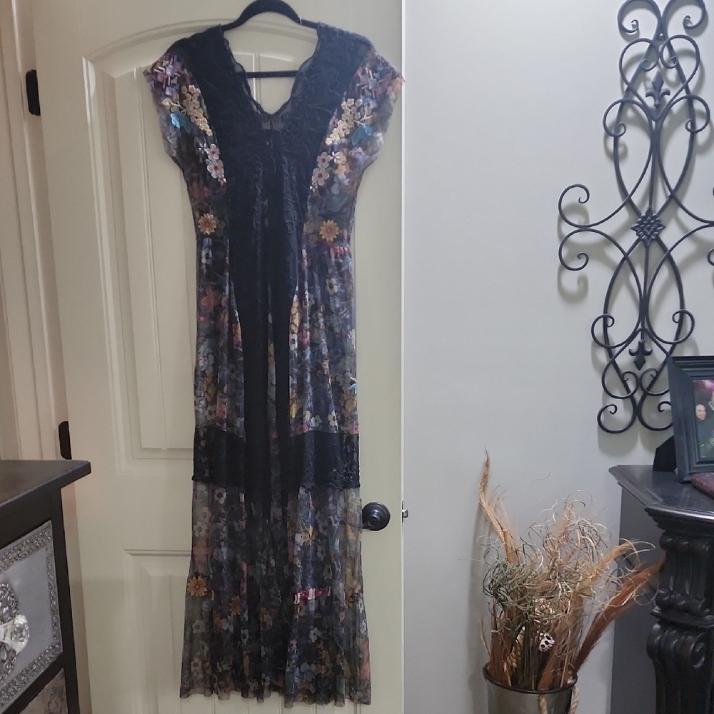 Black Floral Maxi Dress